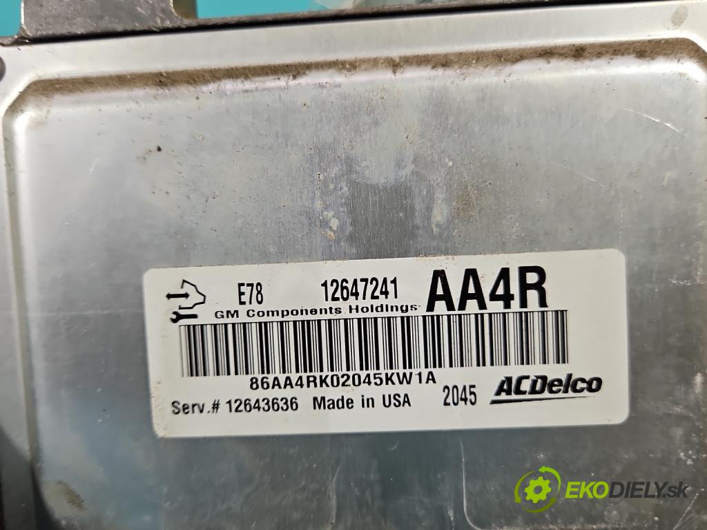 Opel Astra IV 2009-2015 1.4 T 140 hp manual 103 kW 1362 cm3 5- řídící jednotka motoru 12647241