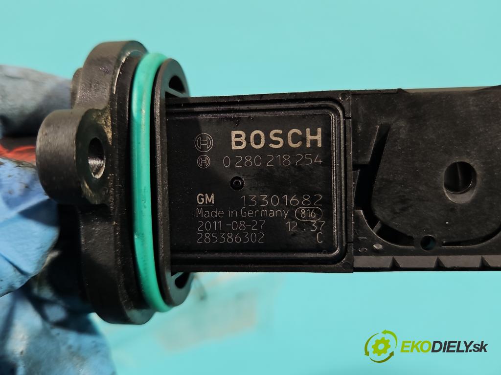 Opel Astra IV 2009-2015 1.4 T 140 HP manual 103 kW 1362 cm3 5- průtokoměr: 0280218254 (Váhy vzduchu)