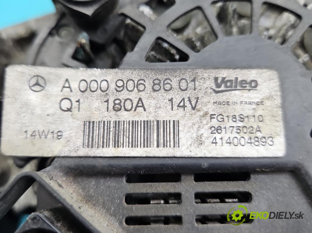 Mercedes CLS II C218 2010-2018 4.7 V8 (278922) automatic 315 kW 4664 cm3 4- Alternator A0009068601 (Alternátory)