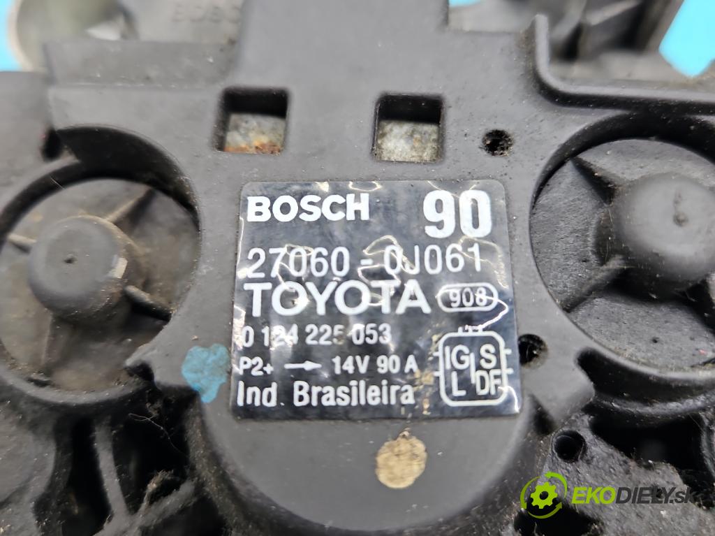 Toyota Yaris II 2005-2011 1.3 vvti 87 HP manual 64 kW 1298 cm3 5- Alternator 27060-0J061 (Alternátory)