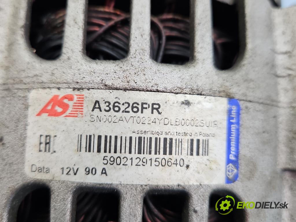 Peugeot 407 1,8.0 16V 116 HP manual 85 kW 1749 cm3 4- Alternator  (Alternátory)
