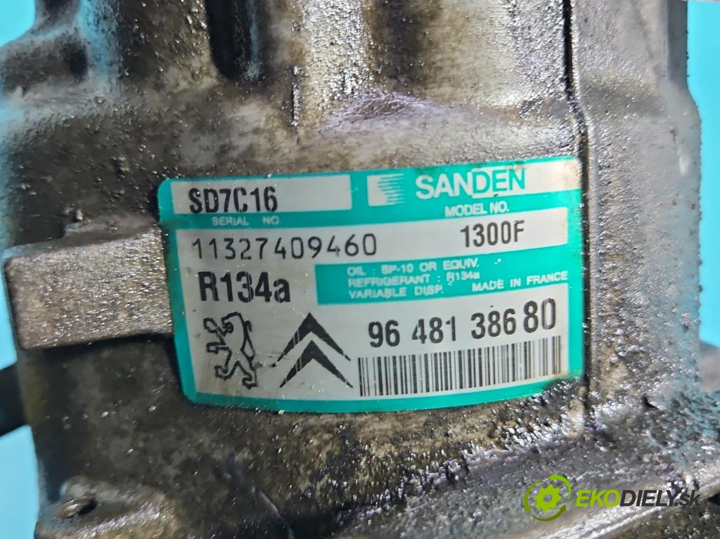 Peugeot 407 1,8.0 16V 116 hp manual 85 kW 1749 cm3 4- Kompresor: klíma 9648138680 (Kompresory)