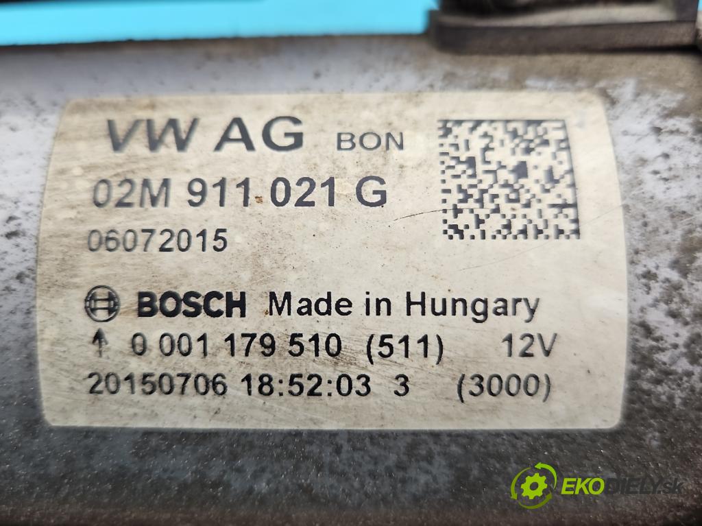 Skoda Fabia III 2014- 1.0 mpi 75 HP manual 55 kW 999 cm3 5- štartér 02M911021G (Štartéry)