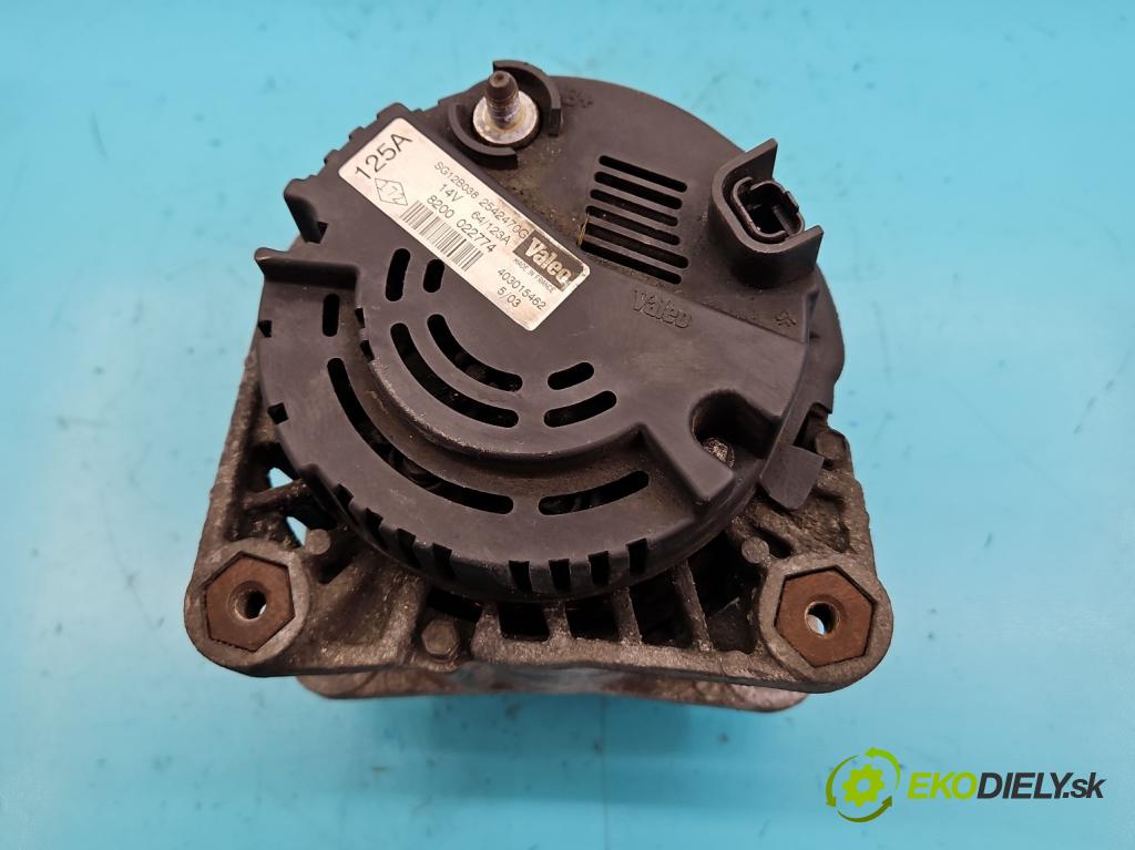 Renault Clio II 1998-2012 1.5 dci 82 HP manual 60 kW 1461 cm3 5- Alternator 8200022774 (Alternátory)