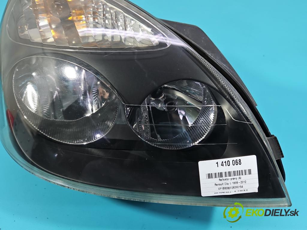 Renault Clio II 1998-2012 1.5 dci 82 HP manual 60 kW 1461 cm3 5- Reflektor: pravý  (Pravé)