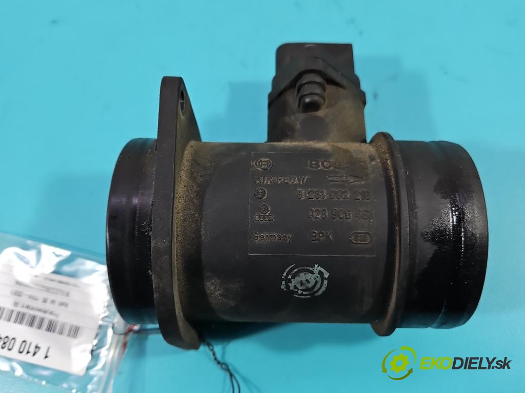 Audi A4 B5 1994-2001 1.9 tdi 90 HP manual 66 kW 1896 cm3 4- průtokoměr: 0281002216 (Váhy vzduchu)