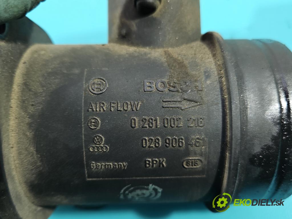 Audi A4 B5 1994-2001 1.9 tdi 90 HP manual 66 kW 1896 cm3 4- průtokoměr: 0281002216 (Váhy vzduchu)