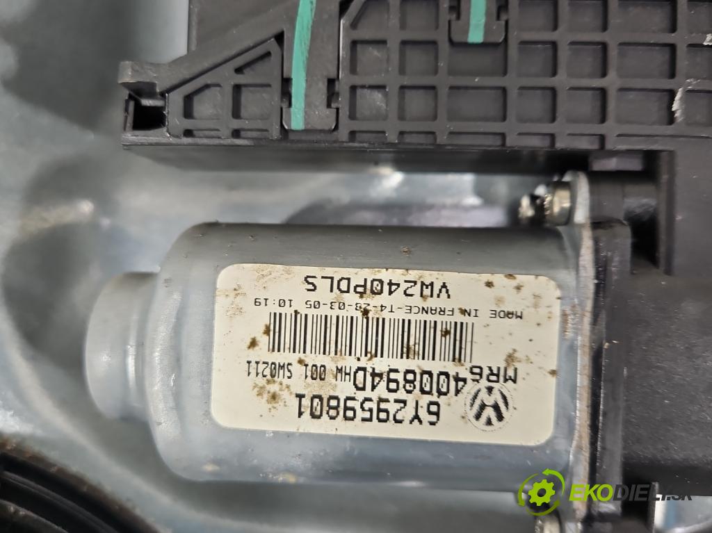 Vw Polo IV 9N 2001-2009 1.4 tdi 69KM manual 51 kW 1422 cm3 3- mechanismus stahování přední pravý 6Y2959801