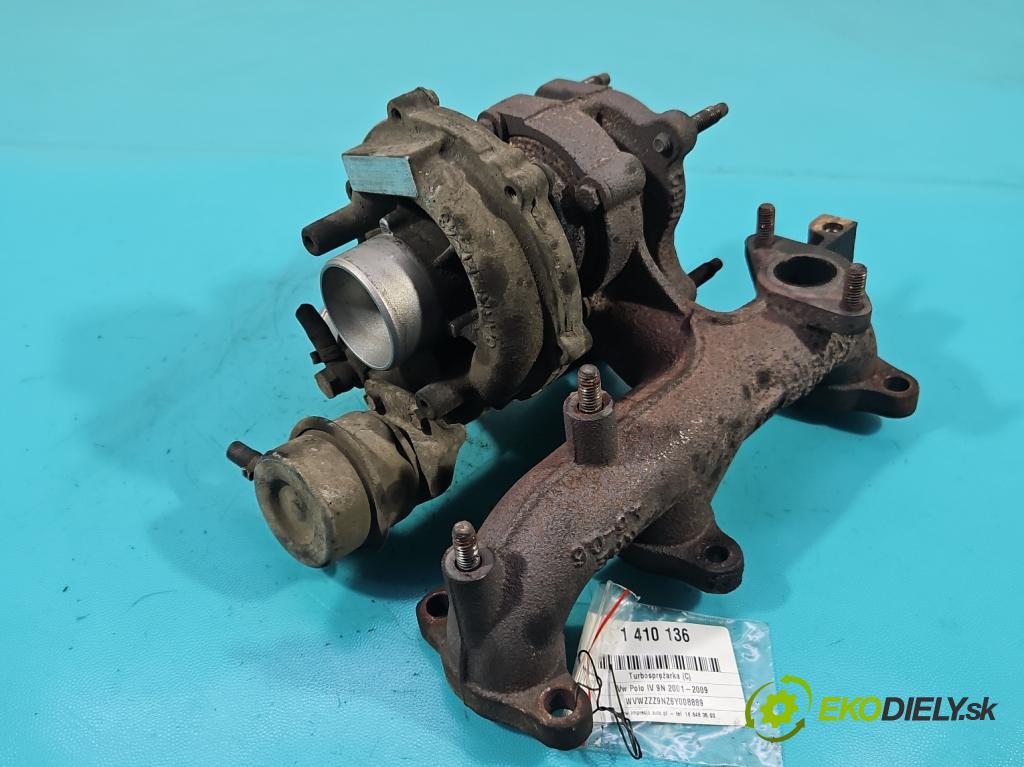 Vw Polo IV 9N 2001-2009 1.4 tdi 69KM manual 51 kW 1422 cm3 3- Turbodmychadlo 733783-3 (Turbodúchadla (kompletní))
