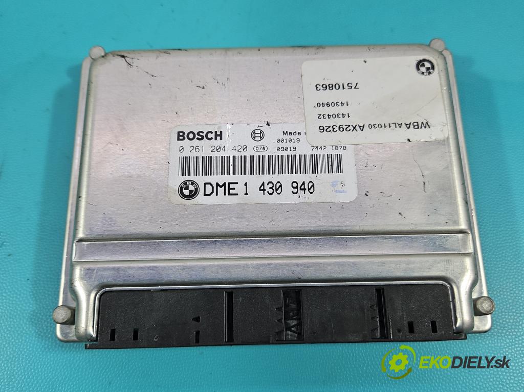 Bmw 3 E46 1998-2007 1.9 105 HP manual 77 kW 1895 cm3 4- riadiaca jednotka motora 0261204420