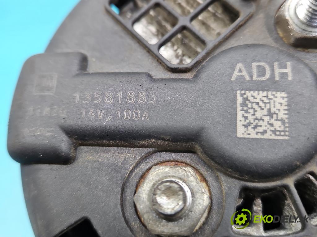 Opel Astra IV 2009-2015 1.4 T 140 HP manual 103 kW 1362 cm3 5- Alternator 13581885 (Alternátory)