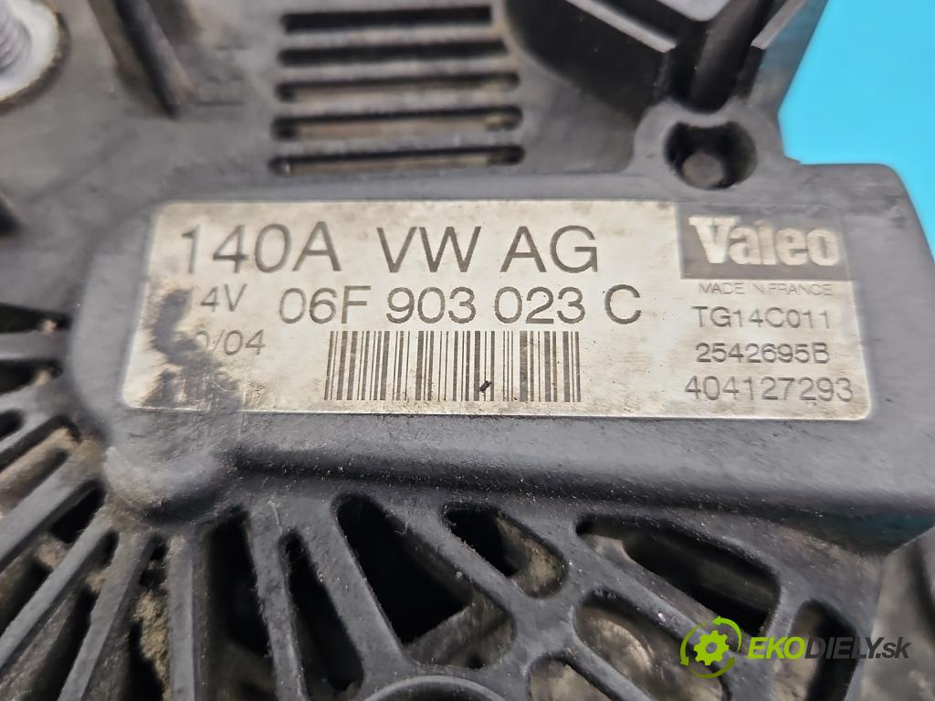 Seat Altea 2.0 tdi 140 HP manual 103 kW 1968 cm3 5- Alternator 06F903023C (Alternátory)