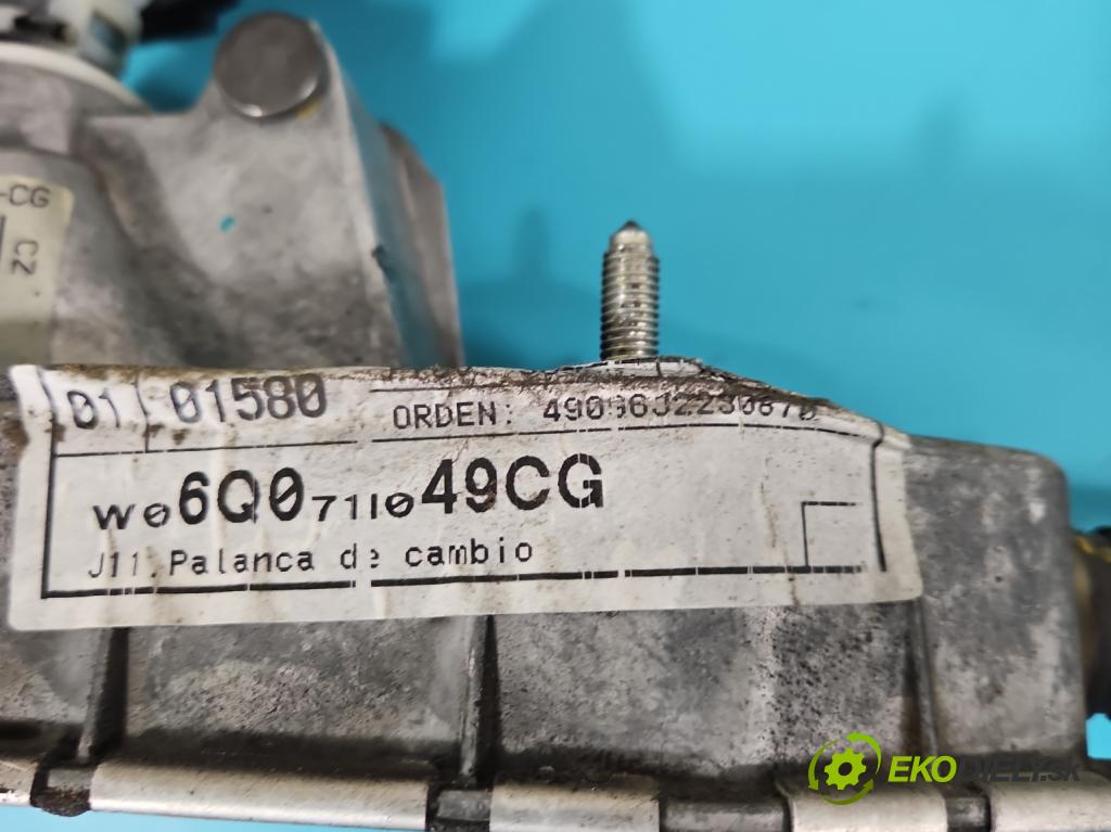 Seat Ibiza IV 6J 2008-2017 1.2 mpi 69KM manual 51 kW 1198 cm3 5- Páka: Změny: stupeň,rýchlosť 6Q0711049CG (Rýchlostná páka (kulisa))