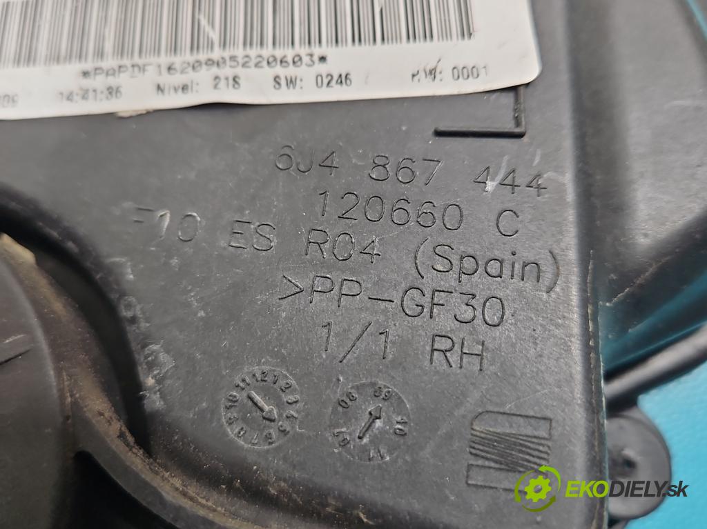 Seat Ibiza IV 6J 2008-2017 1.2 mpi 69KM manual 51 kW 1198 cm3 5- mechanismus stahování zadní pravý 6R0959812