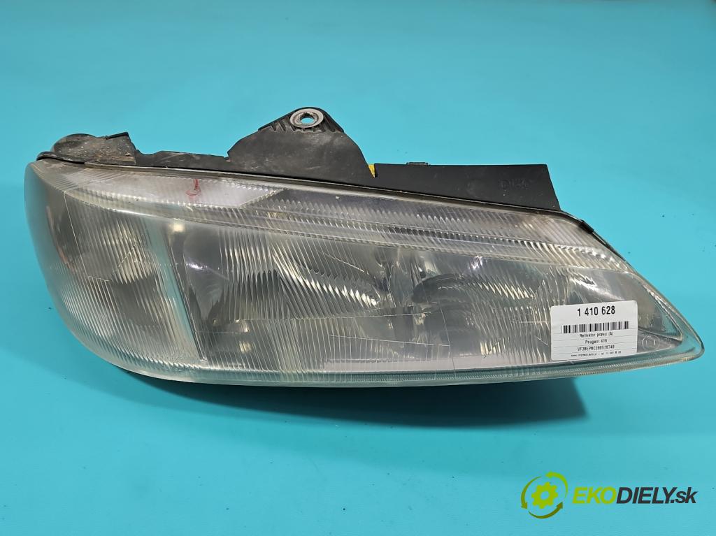 Peugeot 406 2.1 TD 109 HP manual 80 kW 2088 cm3 5- Reflektor: pravý 9616251280 (Pravé)