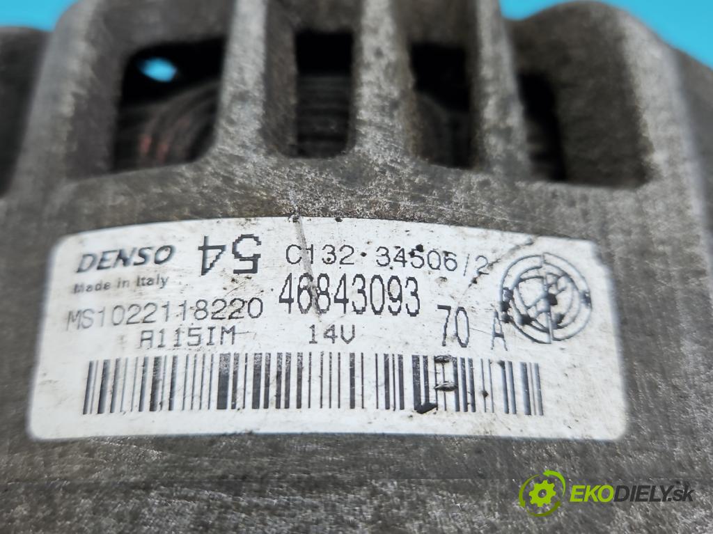 Fiat Doblo I 2001-2010 1.2 8V 65 HP manual 48 kW 1242 cm3 5- Alternator 46843093 (Alternátory)