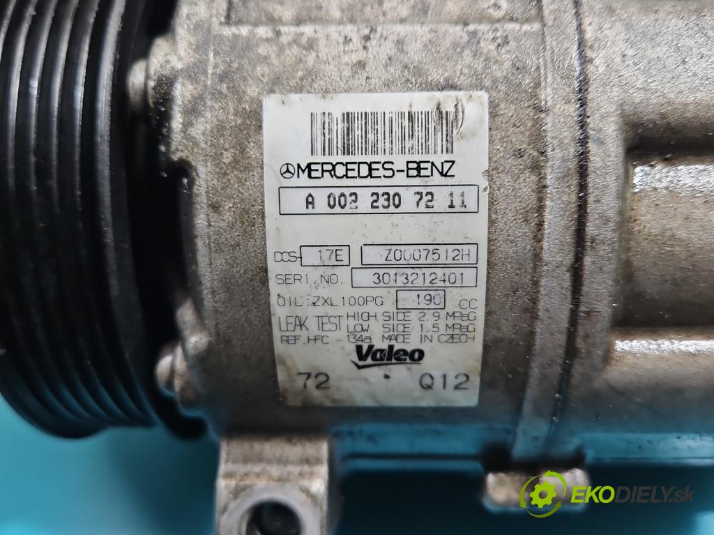Mercedes Sprinter II 906 2006-  2.1 CDI 129 hp manual 95 kW 2143 cm3 5- Kompresor: klíma A0022307211 (Kompresory)