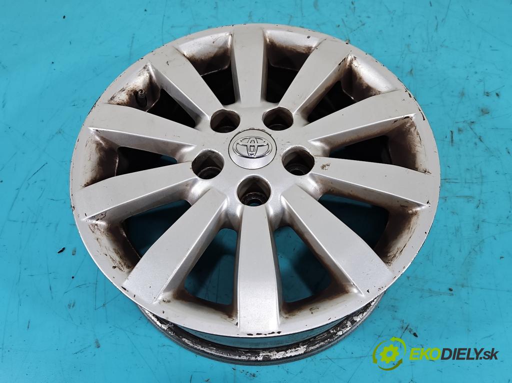 Toyota Corolla E15 2007-2014 1.4 D4D 90 HP manual 66 kW 1364 cm3 4- Felga hliník: 16" komplet PZ406-E067B-ZC