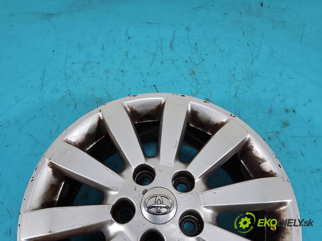 Toyota Corolla E15 2007-2014 1.4 D4D 90 HP manual 66 kW 1364 cm3 4- Felga hliník: 16" komplet PZ406-E067B-ZC