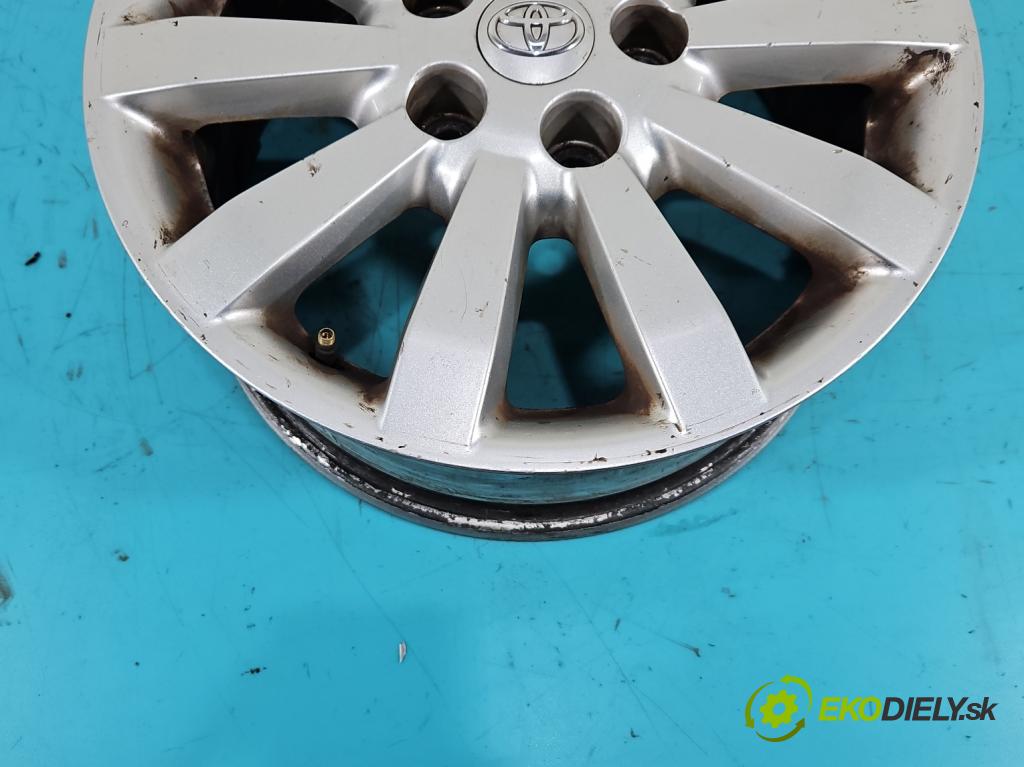 Toyota Corolla E15 2007-2014 1.4 D4D 90 HP manual 66 kW 1364 cm3 4- Felga hliník: 16" komplet PZ406-E067B-ZC