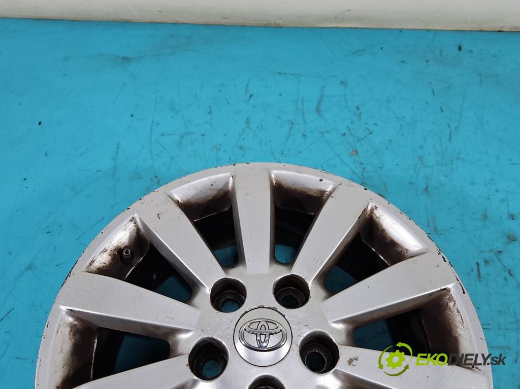 Toyota Corolla E15 2007-2014 1.4 D4D 90 HP manual 66 kW 1364 cm3 4- Felga hliník: 16" komplet PZ406-E067B-ZC