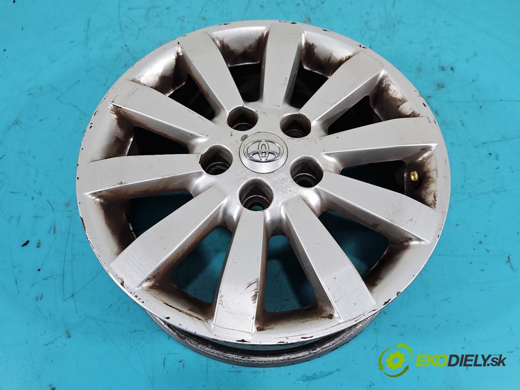 Toyota Corolla E15 2007-2014 1.4 D4D 90 HP manual 66 kW 1364 cm3 4- Felga hliník: 16" komplet PZ406-E067B-ZC