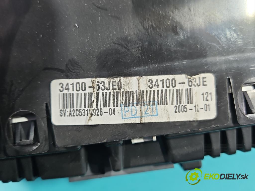Suzuki Swift Mk6 2005-2010 1.3 16V 91 KM manual 67 kW 1328 cm3 5- prístrojovka/ budíky 34100-63JE0 (Prístrojové dosky, displeje)