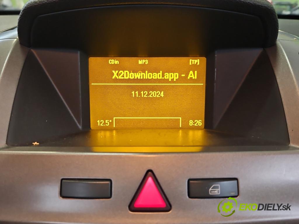 Opel Zafira B 2005-2014 1.8 16V 140 HP manual 103 kW 1796 cm3 5- Zobrazit: 13178570 (Prístrojové dosky, displeje)
