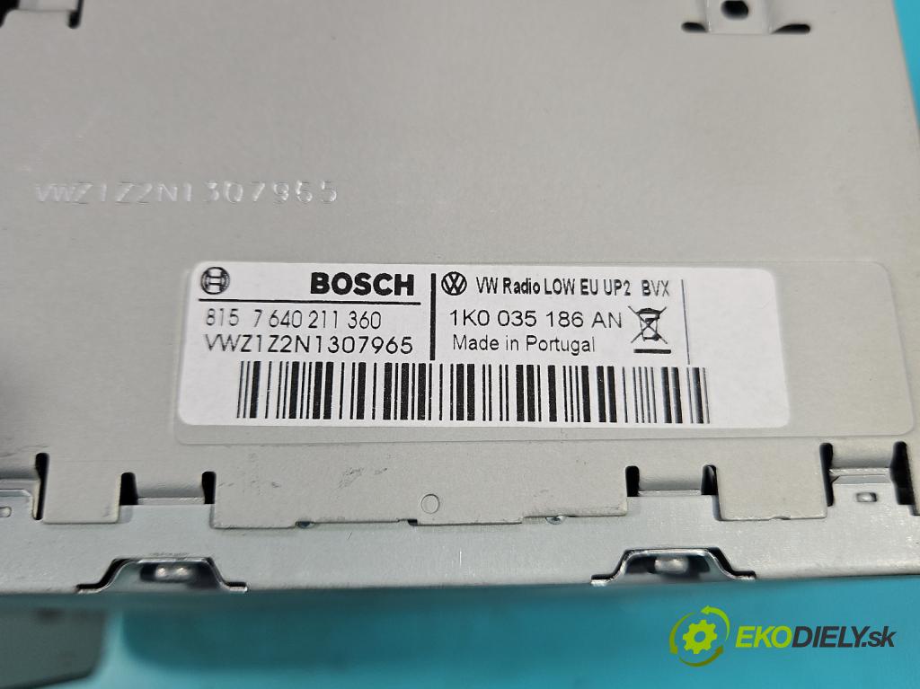 Vw Touran I 2003-2015 1.4 tsi 140 HP manual 103 kW 1390 cm3 5- Radio originál 1K0035186AN