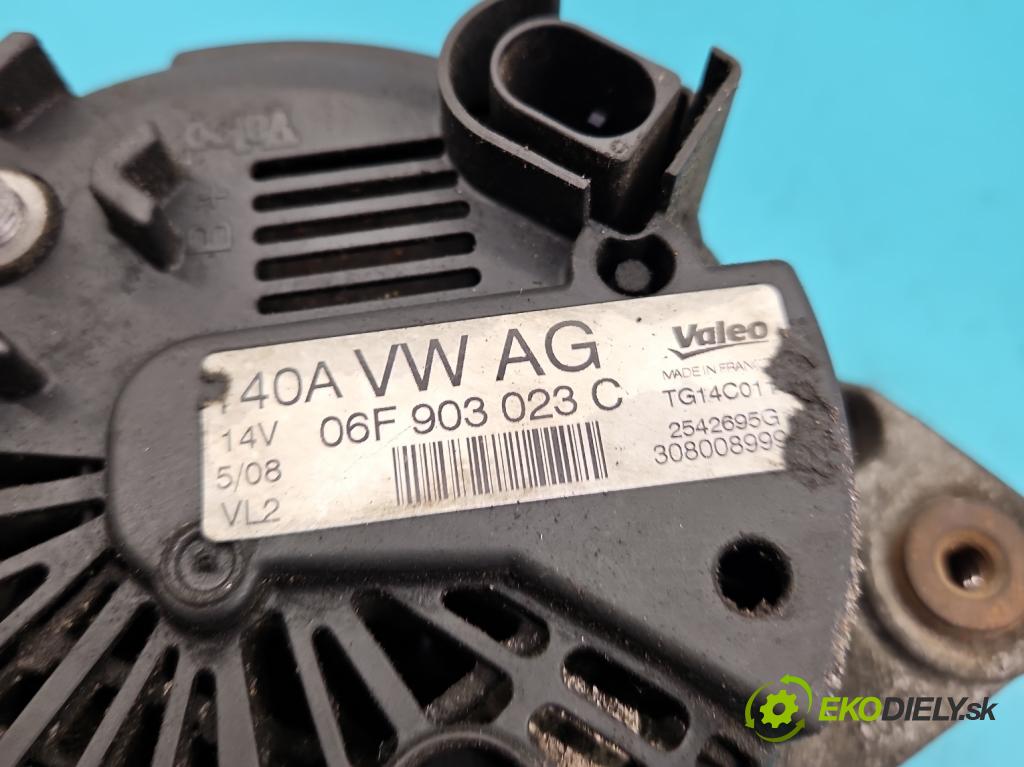 Skoda Octavia II 2004-2013 1.9 TDI (BLS) 105 HP manual 77 kW 1896 cm3 5- Alternator 06F903023C (Alternátory)