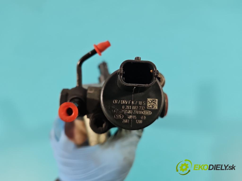 Hyundai Tucson I 2004-2009 2.0 crdi 113 HP automatic 83 kW 1991 cm3 5- lišta vstrekovacia 0445214075 (Vstrekovacie lišty)