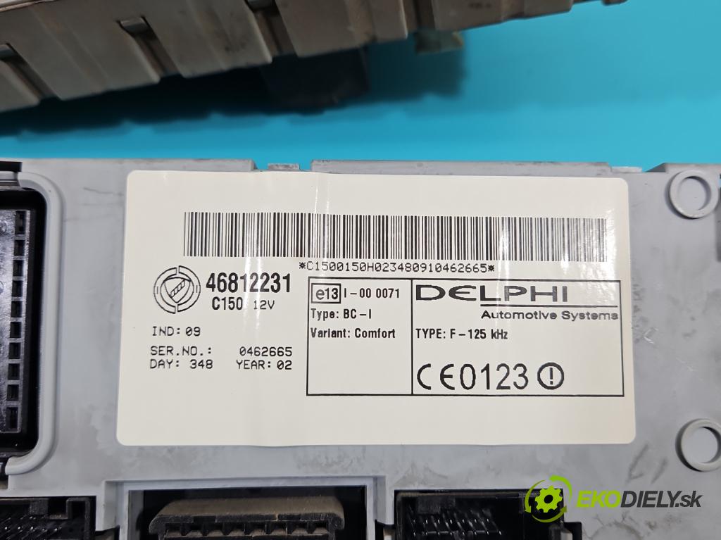 Fiat Punto II 1999-2010 1.2 60 hp manual 44 kW 1242 cm3 5- skříňka pojistková 46812228NPL (Pojistkové skříňky)