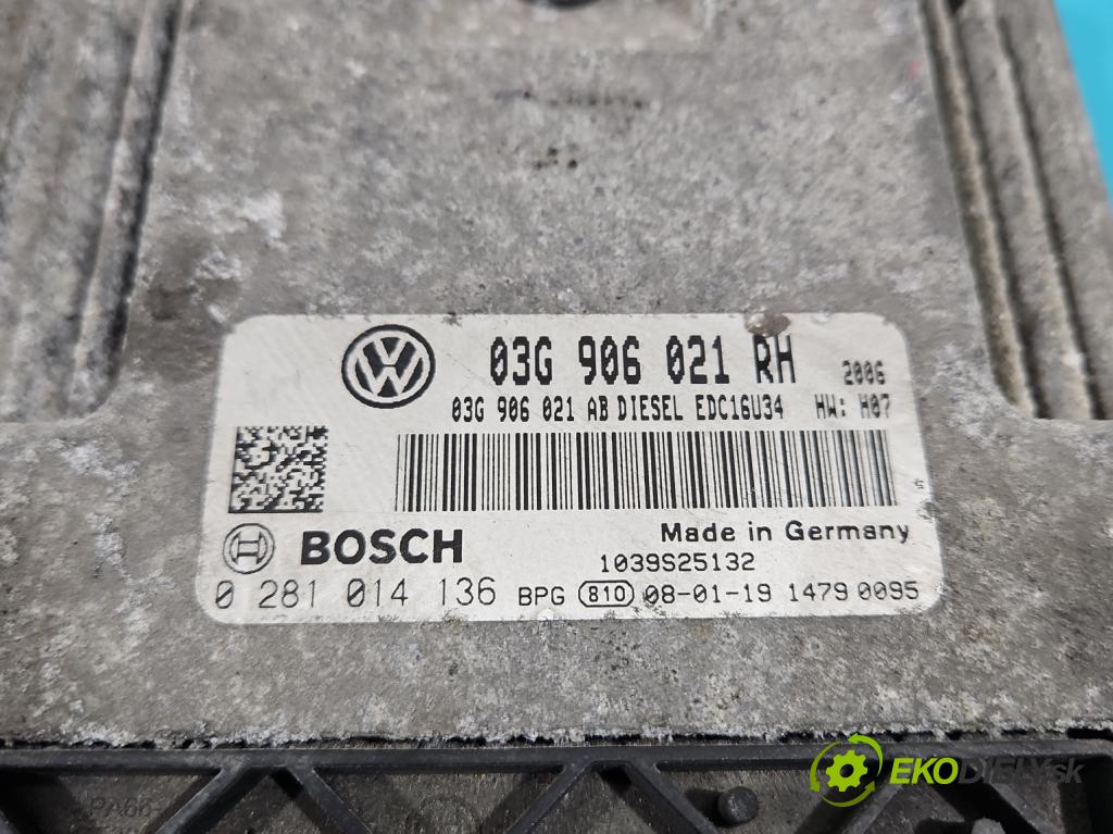 Skoda Octavia II 2004-2013 1.9 TDI (BLS) 105 HP manual 77 kW 1896 cm3 5- riadiaca jednotka motora 03G906021RH