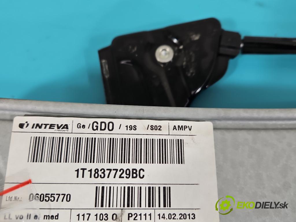 Vw Touran I 2003-2015 1.4 tsi 140 hp manual 103 kW 1390 cm3 5- mechanismus stahování přední levý 1T1837729BC