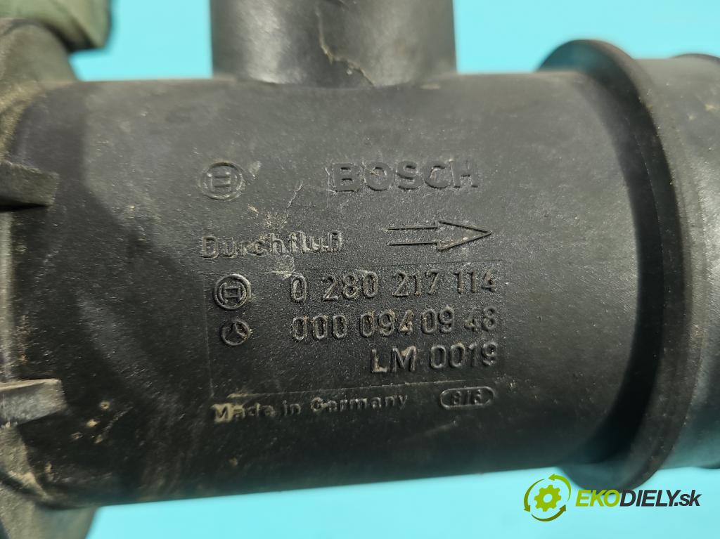 Mercedes C W202 1993-2001 1.8 122 HP manual 90 kW 1799 cm3 5- průtokoměr: 0280217114 (Váhy vzduchu)