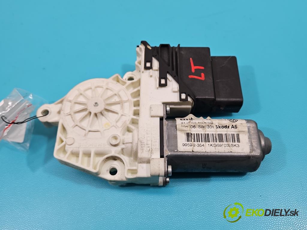 Skoda Octavia II 2004-2013 1.9 TDI (BLS) 105 hp manual 77 kW 1896 cm3 5- mechanismus stahování zadní levý 1K0959703