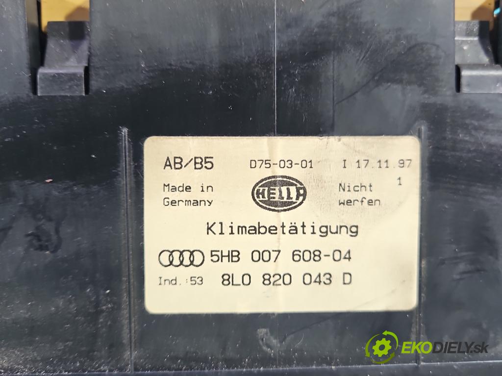 Audi A4 B5 1994-2001 1.8 20v 125 HP manual 92 kW 1781 cm3 4- panel kúrenia 8L0820043D