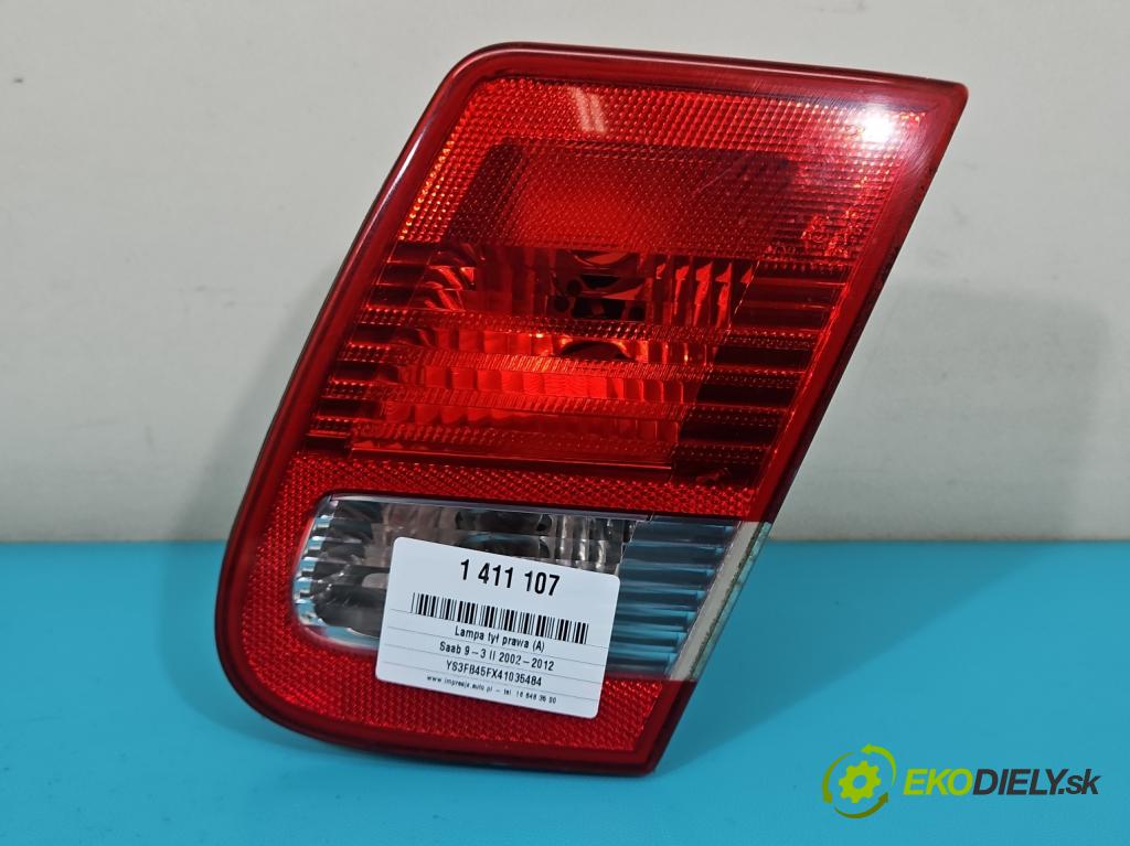 Saab 9-3 II 2002-2012 2.0 16V T 150 HP manual 110 kW 1998 cm3 4- svetlo / reflektor zadné pravé 12785764 (Kľučka dverí ostatné)
