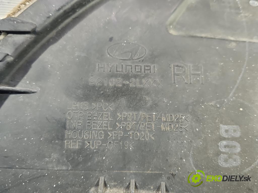 Hyundai I30 I 2007-2012 1.6 16V 122 HP manual 90 kW 1591 cm3 5- Reflektor: pravý 92102-2LXXX (Pravé)