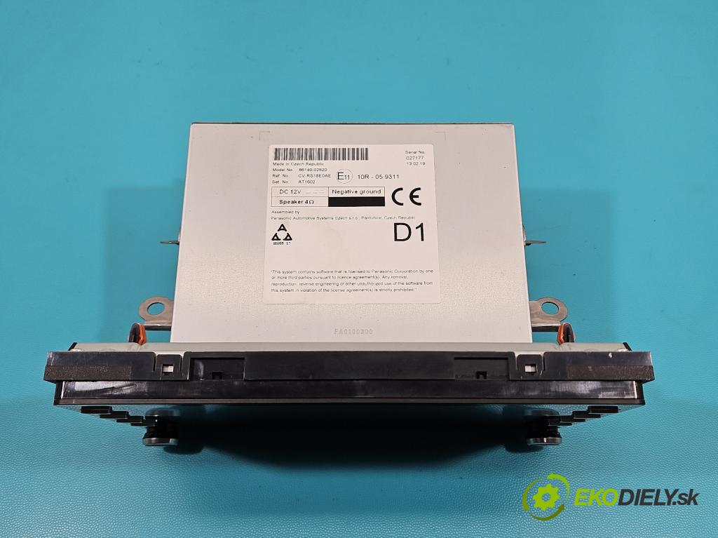 Toyota Corolla E21 2019- 1.6 16V 132  HP manual 97 kW 1598 cm3 4- Radio originál 86140-02820