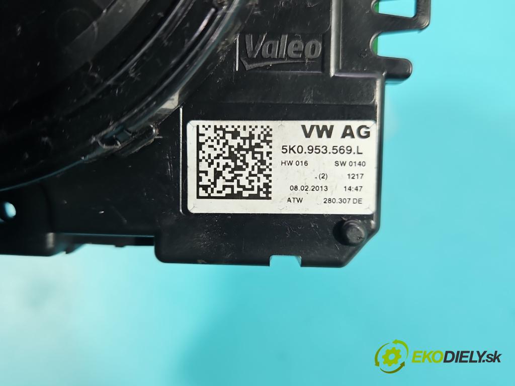 Vw Touran I 2003-2015 1.4 tsi 140 HP manual 103 kW 1390 cm3 5- Páska: airbag 5K0953569L (Airbagy)