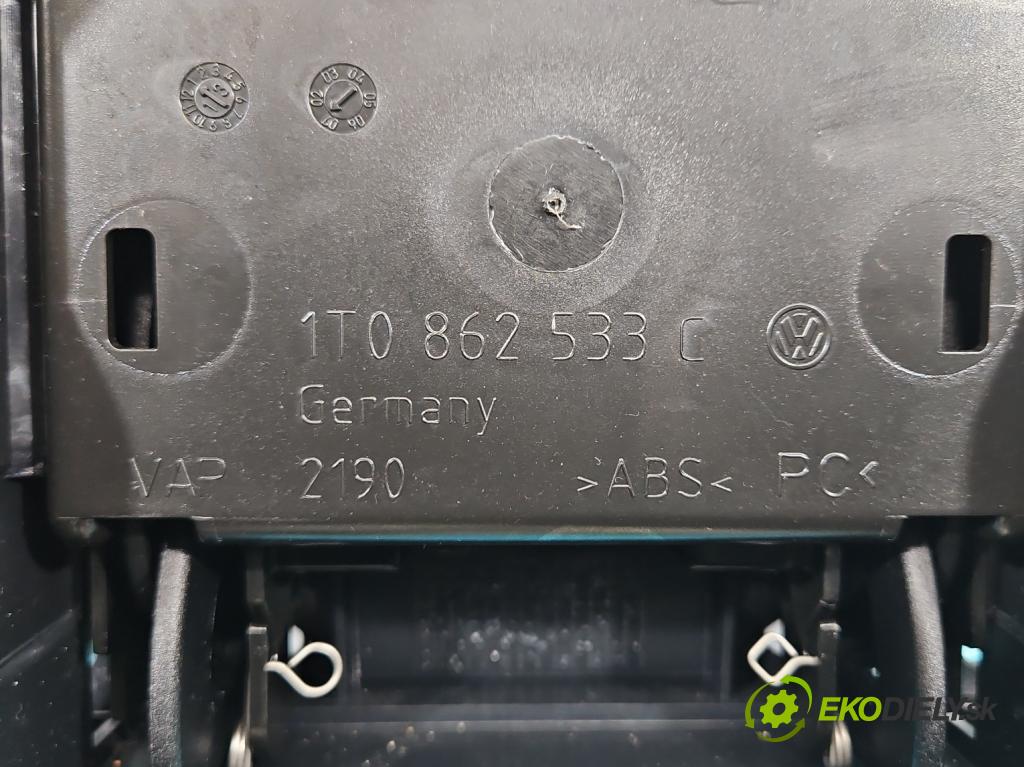 Vw Touran I 2003-2015 1.4 tsi 140 HP manual 103 kW 1390 cm3 5- Rukojeť: na nápoje: 1T0862533C (Úchyty, držiaky na nápoje)