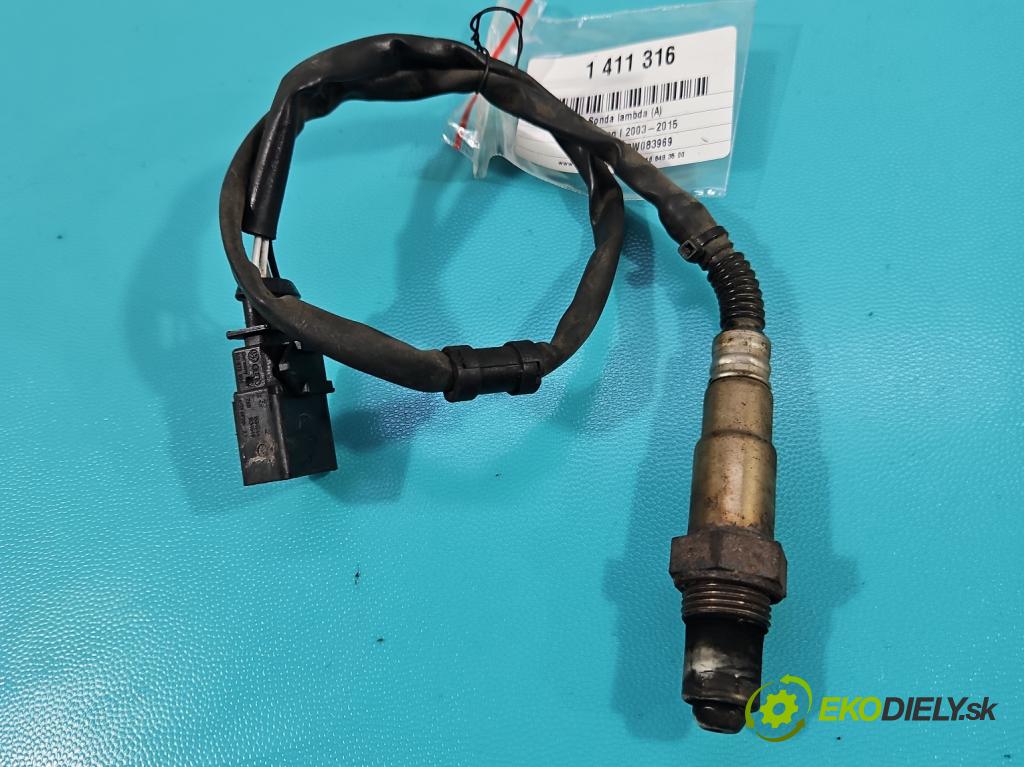 Vw Touran I 2003-2015 1.4 tsi 140 HP manual 103 kW 1390 cm3 5- Sonda lambda 0258906262 (Lambda sondy)