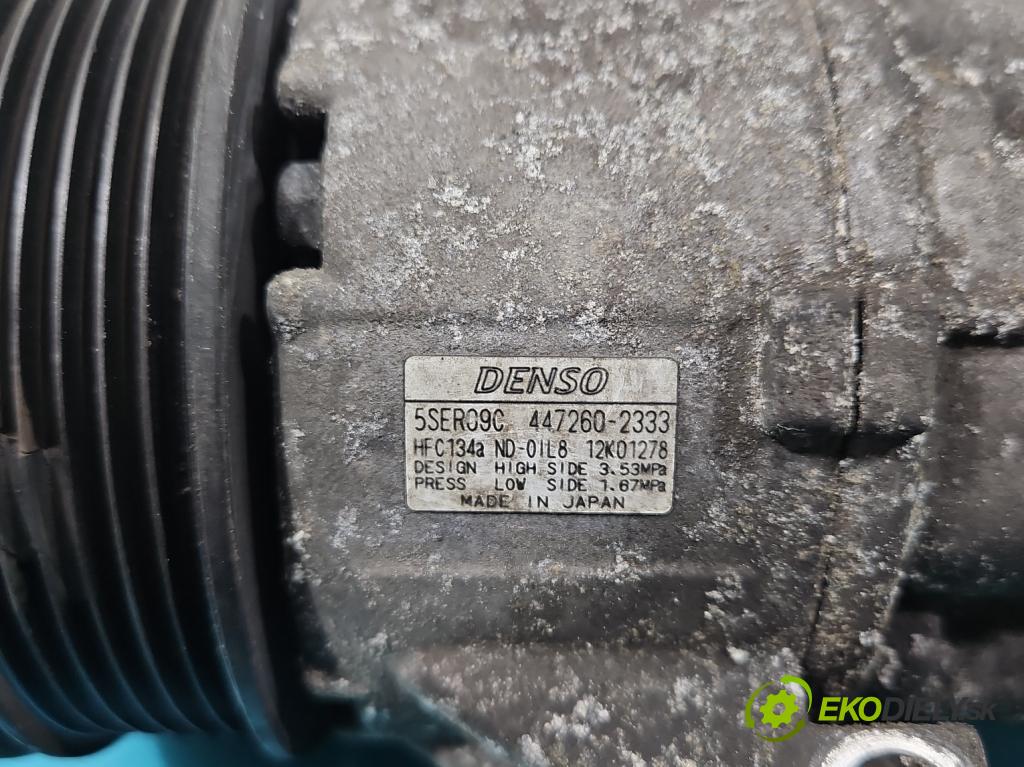 Toyota Corolla E15 2007-2014 1.4 D4D 90 HP manual 66 kW 1364 cm3 4- Kompresor: klimatizácie 447260-2333 (Kompresory klimatizácie)