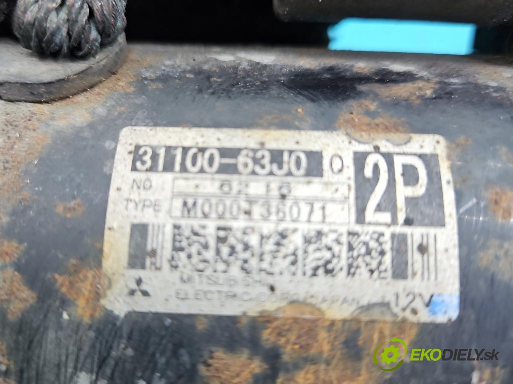 Suzuki Swift Mk6 2005-2010 1.3 16V 91 KM manual 67 kW 1328 cm3 5- štartér 31100-63J0 (Štartéry)