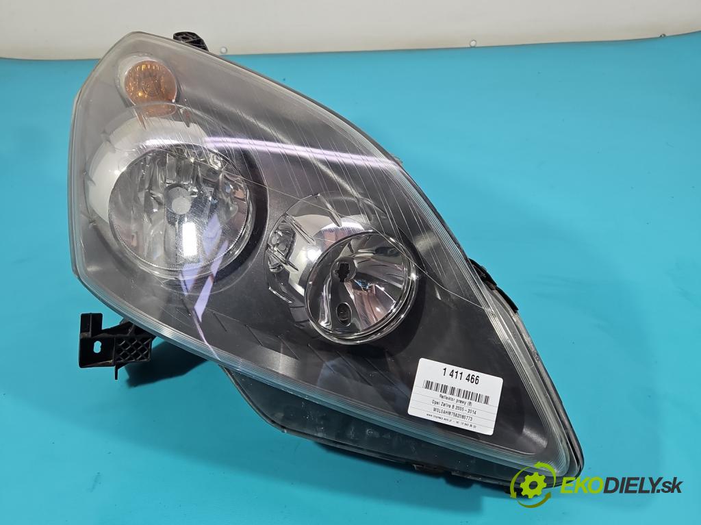 Opel Zafira B 2005-2014 1.8 16V 140 HP manual 103 kW 1796 cm3 5- Reflektor: pravý 24451053RH (Pravé)