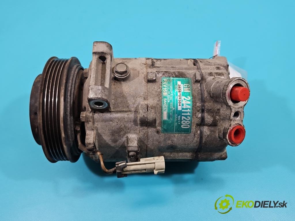 Saab 9-3 II 2002-2012 2.0 16V T 150 HP manual 110 kW 1998 cm3 4- Kompresor: klimatizácie 24411280 (Kompresory klimatizácie)