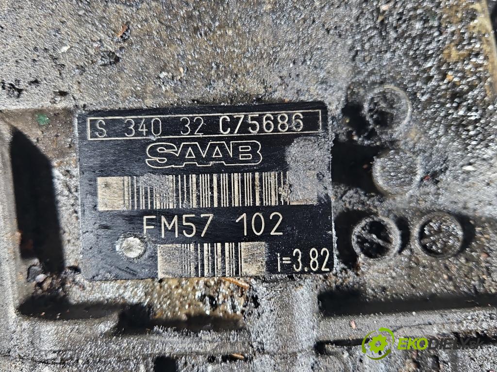 Saab 9-3 II 2002-2012 2.0 16V T 150 HP manual 110 kW 1998 cm3 4- prevodovka stupeň,rýchlosť manual FM57 102