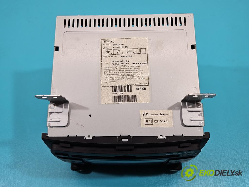 Hyundai I30 I 2007-2012 1.4 16V (G4FA) 109 HP manual 80 kW 1396 cm3 5- Radio originál 96160-2L200
