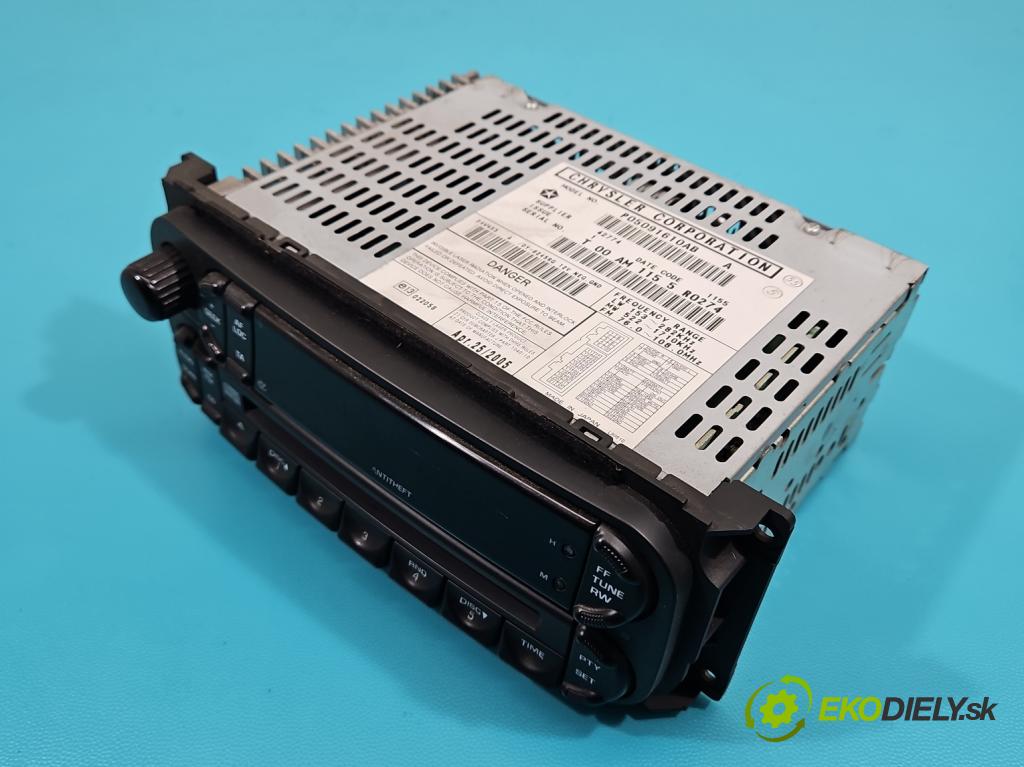 Jeep Cherokee KJ 2001-2008 3.7 V6 204 HP automatic 150 kW 3700 cm3 5- Radio originál P05091610AB